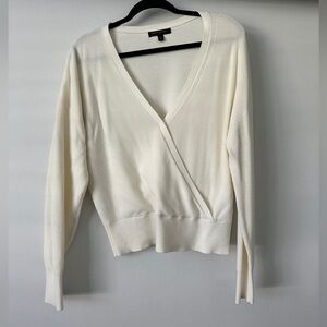 Banana Republic Factory Sweater Women's Ribbed Knit
Faux Wrap